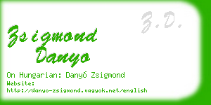 zsigmond danyo business card